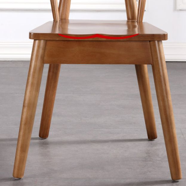 Silla auxiliar de comedor de estilo escandinavo de madera, silla auxiliar de comedor casera sin brazos