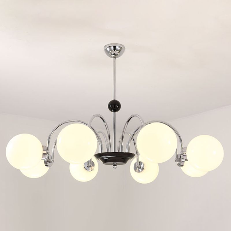 Moderner Glasschatten Kronleuchter multi -hanges Anhängerlampenlampe für Wohnzimmer