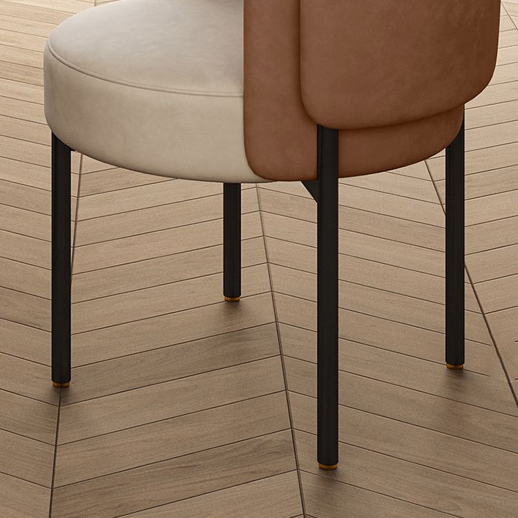 Industrial Style Arm Chair Upholstered Dining Arm Chair for Bedroom