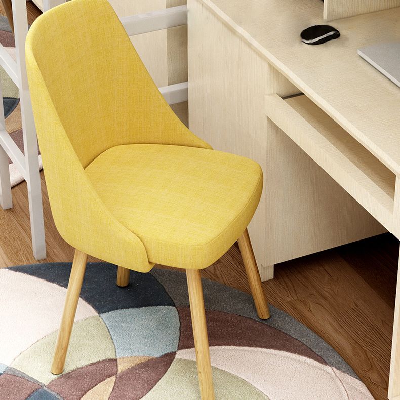 Solid Back Chair Industrial Wood Dining Kitchen Room Side Chair