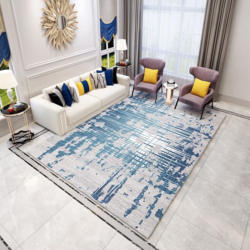 Creative Abstract Art Rug Polyester Indoor Rug Stain Resistant Carpet for Home Decoration