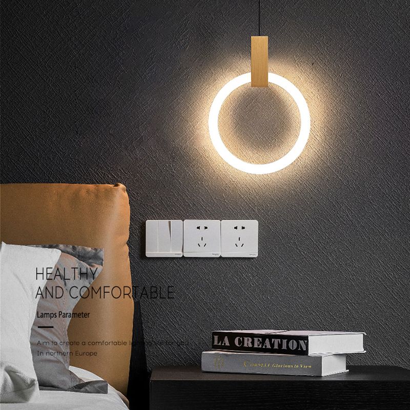 Style moderne de style suspendu salon LED Round Shape Pendant lampe de lampe