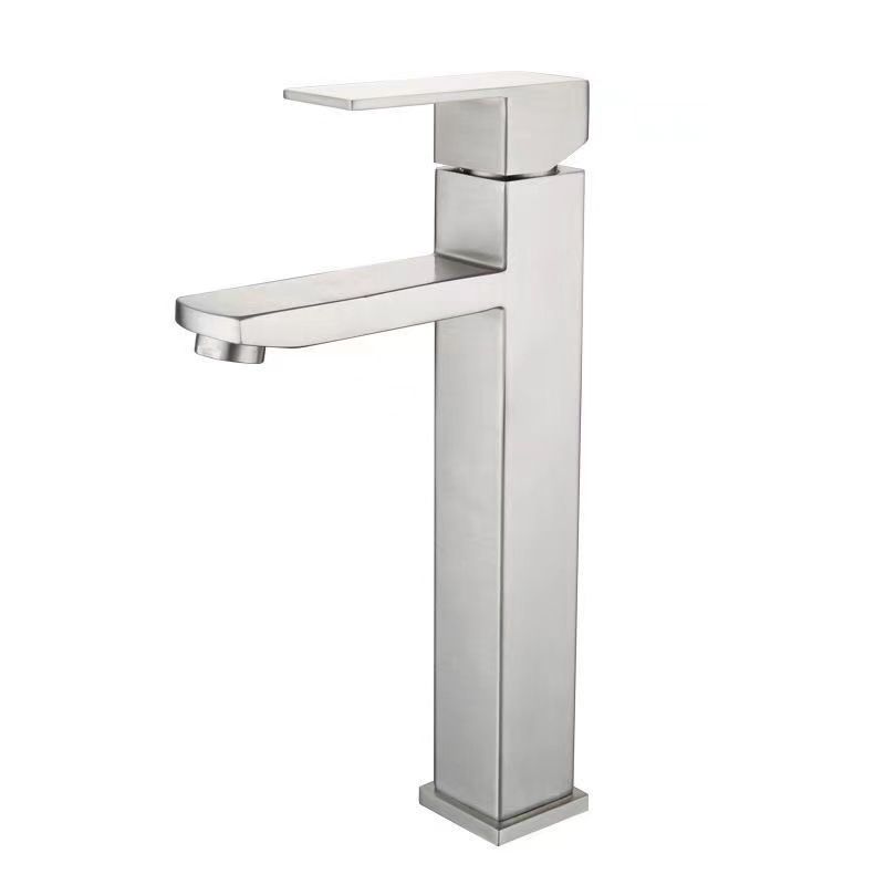 Industrial Vessel Sink Faucet Stainless Steel Lever Handles Vessel Sink Bathroom Faucet