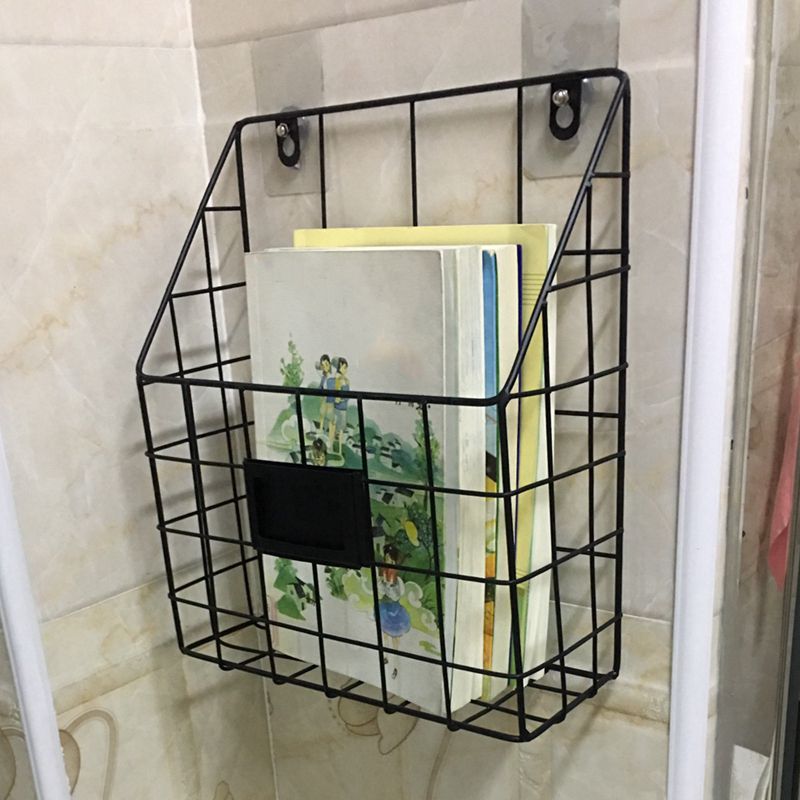 Wall Mounted Bookshelf Contemporary Style Bookcase for Home Study Room