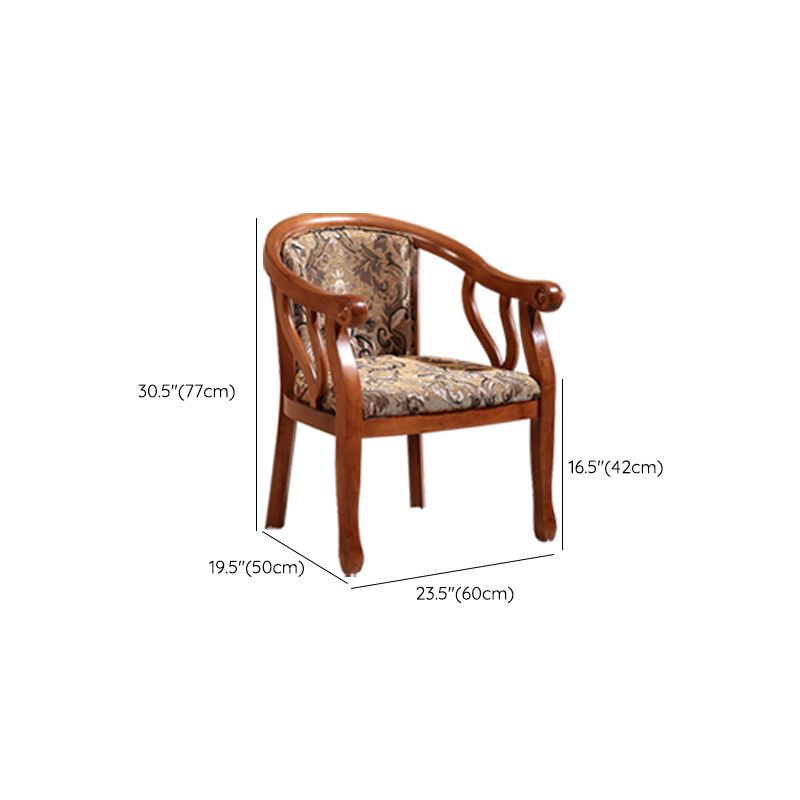 Traditional Style Dining Chair Solid Wood Arm Chair for Kitchen