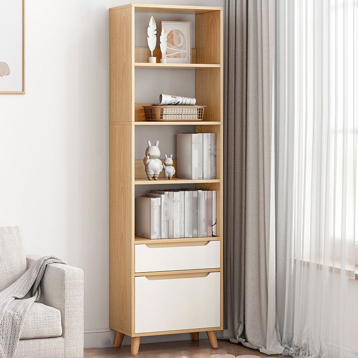 Standard Bookshelf with Drawer Modern Shelf Bookcase for Office