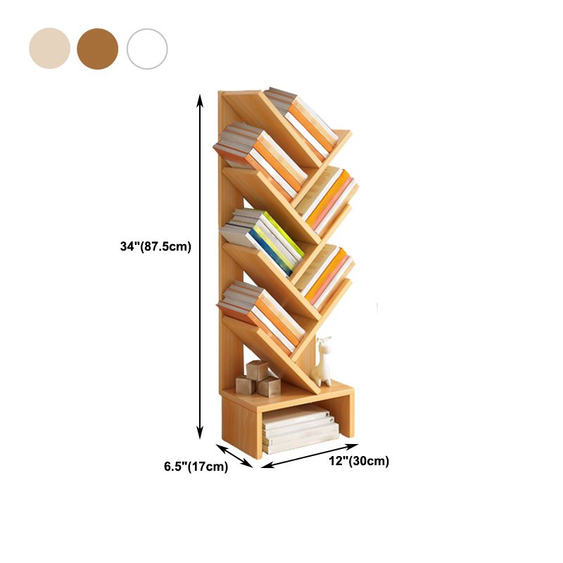 Modern Closed Back Style Bookshelf Engineer Wood Bookcase for Home