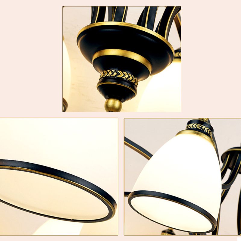 Sputnik Grosted Glass Chandelier Pendant Light Vintage Living Room Chandelier Lighting