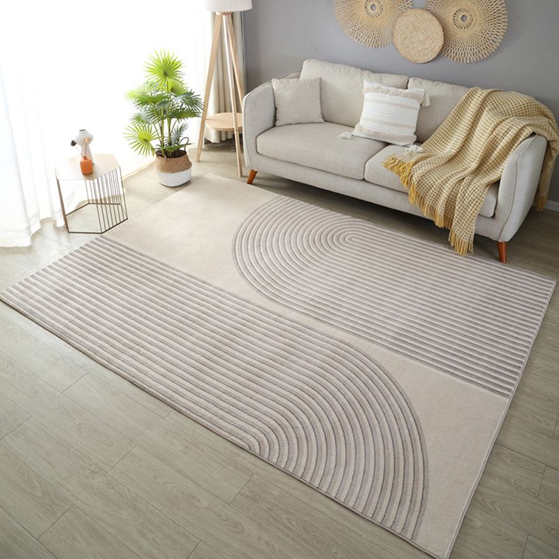 Tapis nordique blanc tapis en grume de couleur polyester