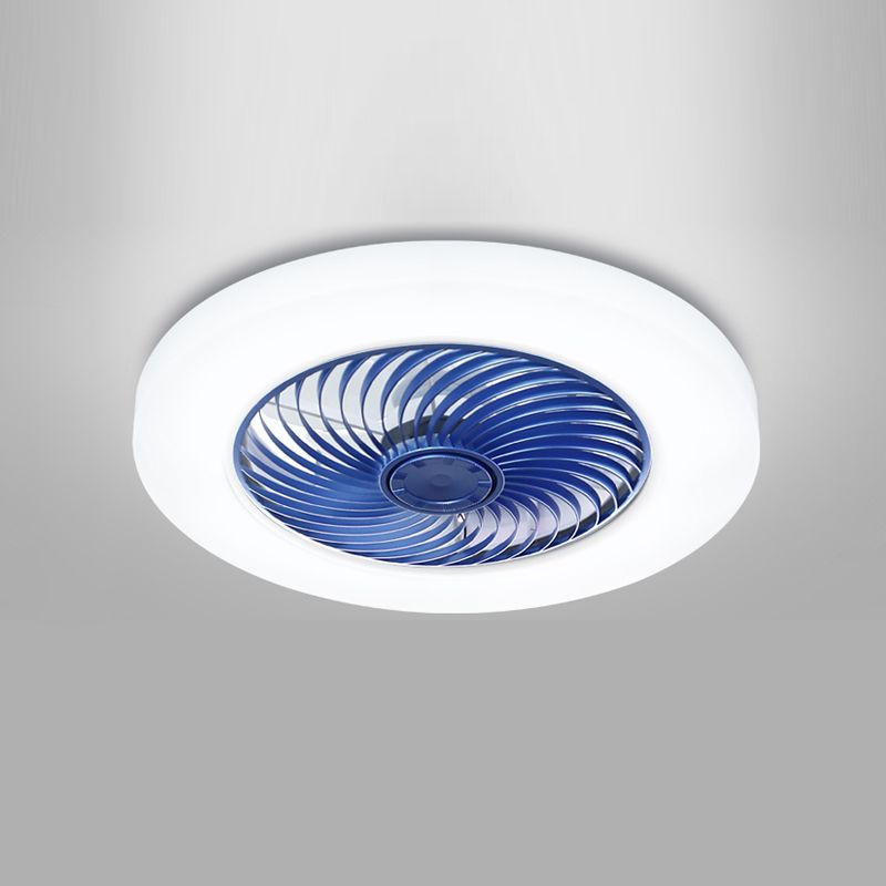 Ventola a filo a filo rotondo leggero camera da letto minimalista da letto a soffitto a soffitto