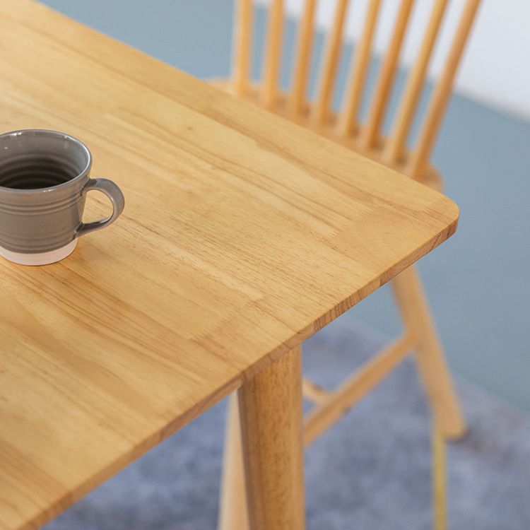 Contemporary Solid Wood Rectangle Shape Dining Table Kitchen Dining Table with 4 Legs