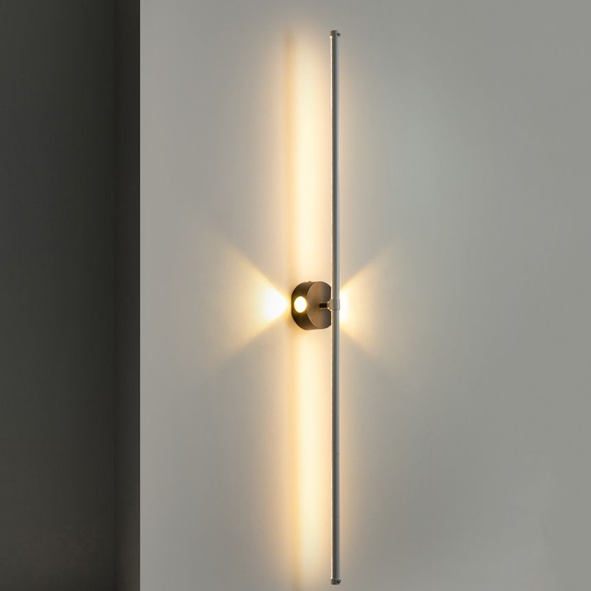 Metal Linear Shape Wall Light Modern 3 Lights Wall Mount Fixtures