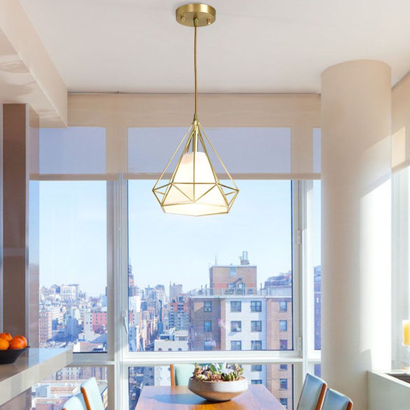 3 Lichthängeleuchte mit Käfigschatten, Nordic Simple Style Cluster-Anhängerlicht für Innenräume