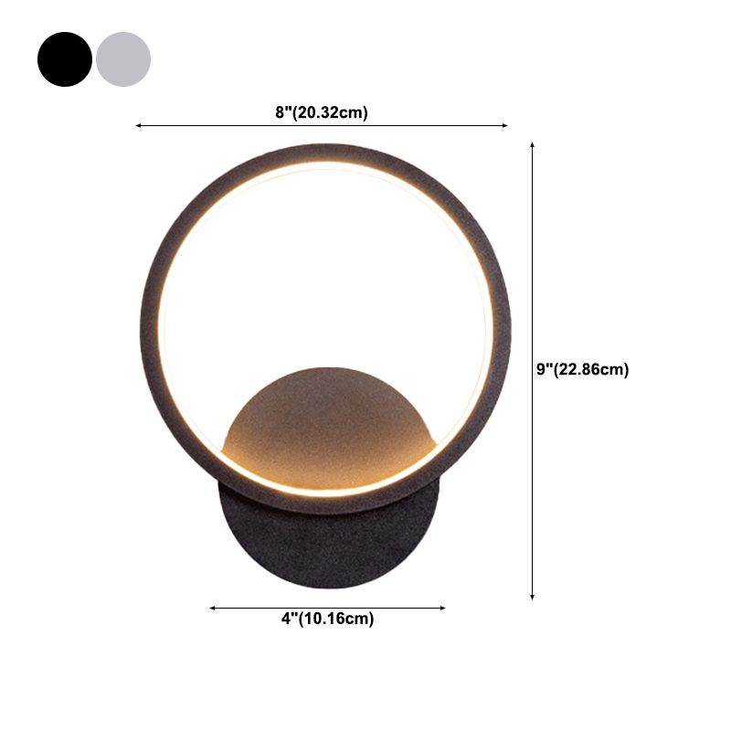 Modern Round Wall Light Simple LED Wall Light Sconce for Bedroom