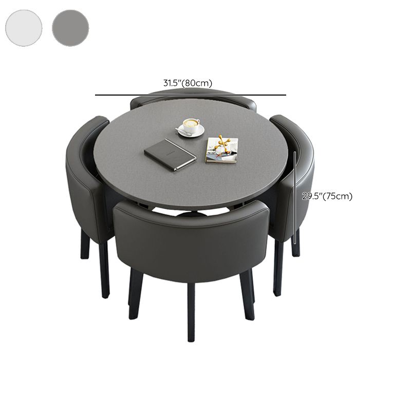 Modern Wood Dining Table Set 5 Pieces Dining Set for Home Use