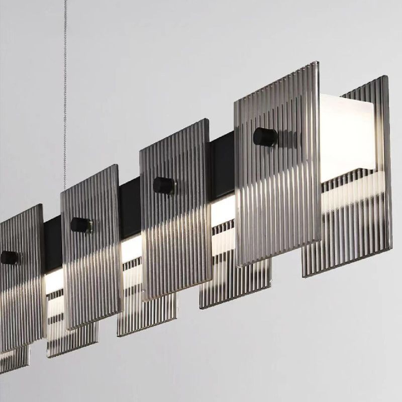 Glass Island Pendant Modern Style Island Light Fixtures for Dining Room