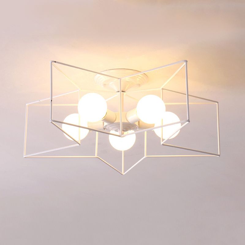 Modern Flush Mount Ceiling Fixture 5 Light Flush Ceiling Lights for Bedroom