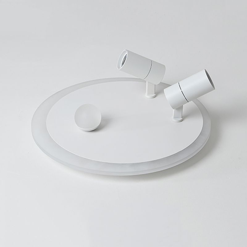 Plafonnier encastré à LED blanc, luminaire de plafond simple avec spots