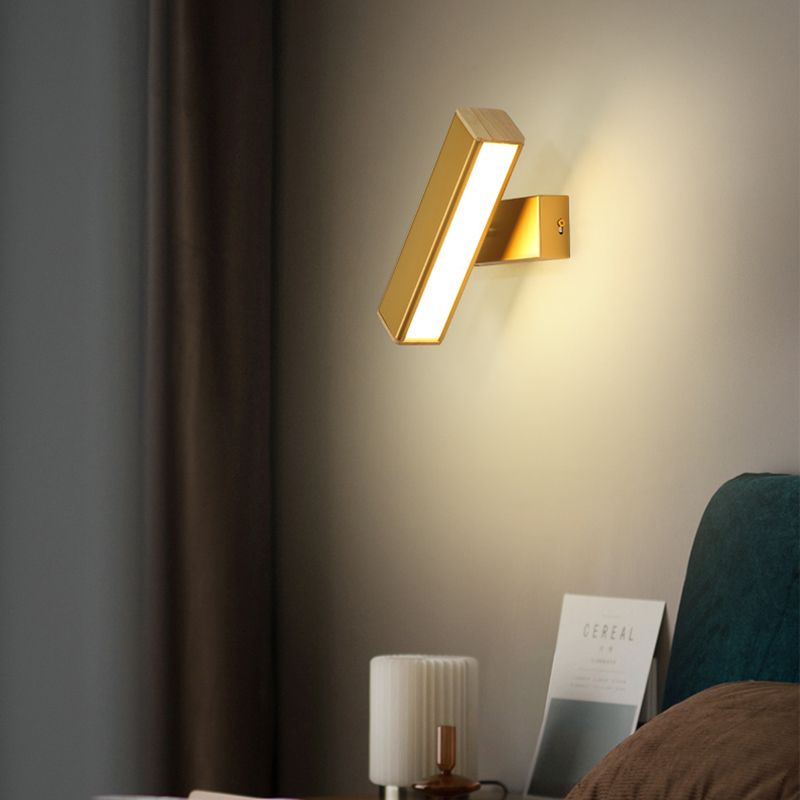 Fuera de luz de pared de metal moderna Rotable 1 Ligera de pared ligera para dormitorio