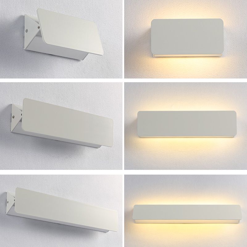 Lámpara de pared de aluminio de 1 luce de pared de rectángulo LED simple moderno para sala de estar para sala de estar