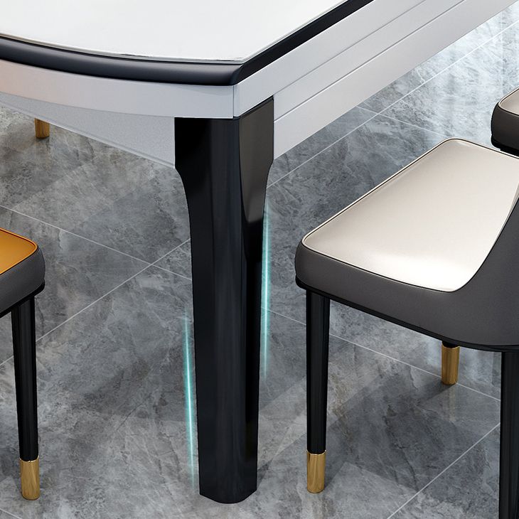Contemporary Extendable Folding Table Solid Wood Base Table for Dining Room