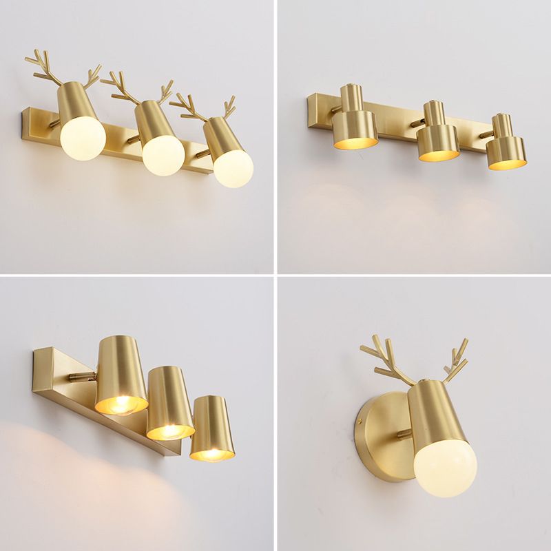 Lampade a sconde Golden Postmodern Lampada a parete multipla per soggiorno camera da letto