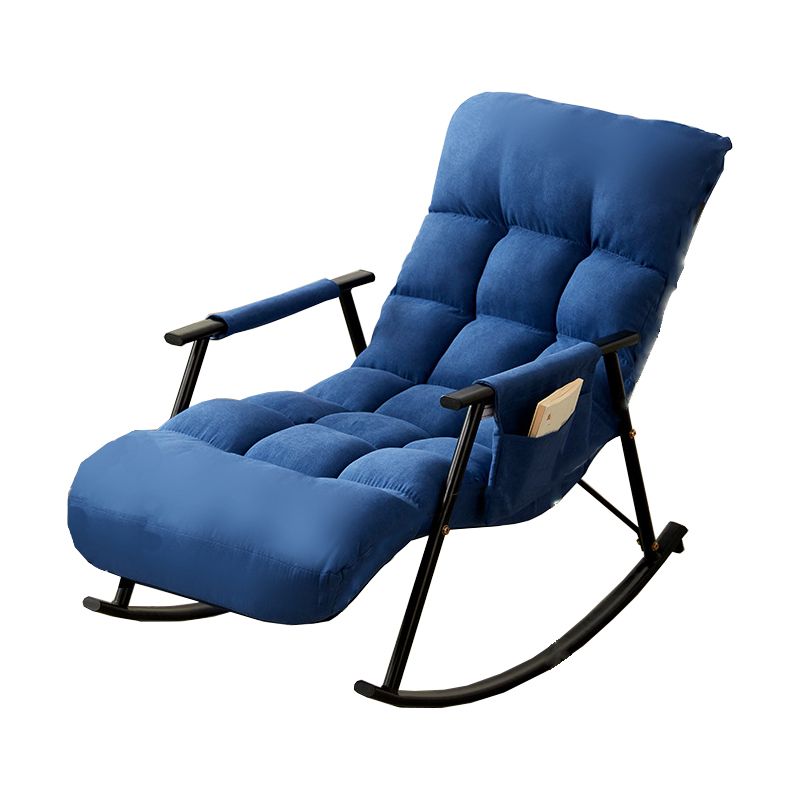 Contemporary Rocking Chair Wing Back Rocker Chair with Removable Cushions