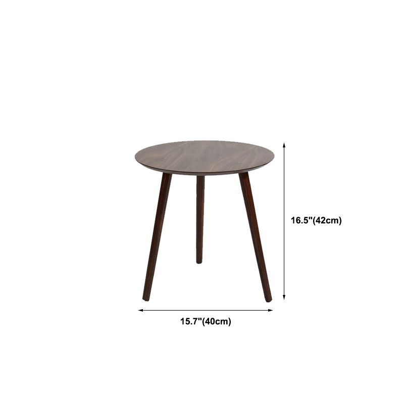 Scandinavian 3 Legs Cocktail Table Round Wooden Coffee Cocktail Table for Living Room