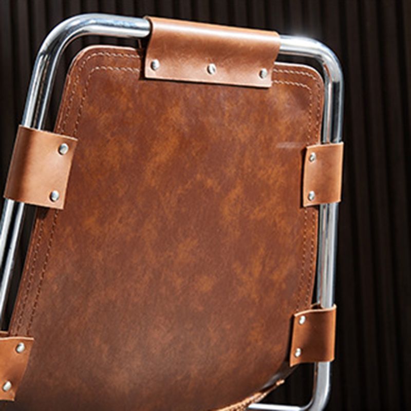 Contemporary Kitchen Dining Chairs Faux Leather Side Chairs with Silver Legs