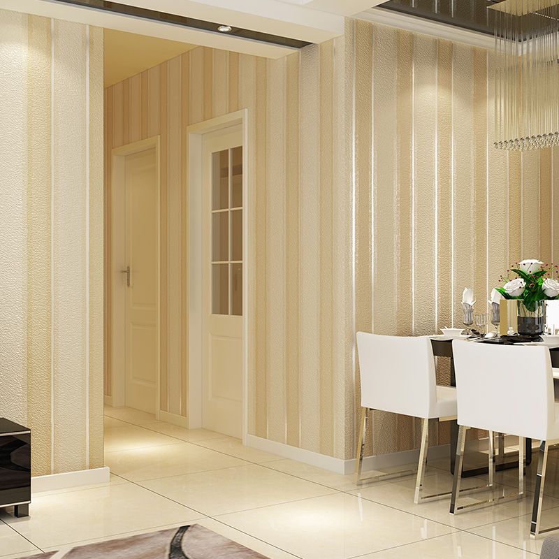 Stripe Wallpaper Roll Minimalistic Stain-Proof Bedroom Wall Decor, 33' L x 20.5" W