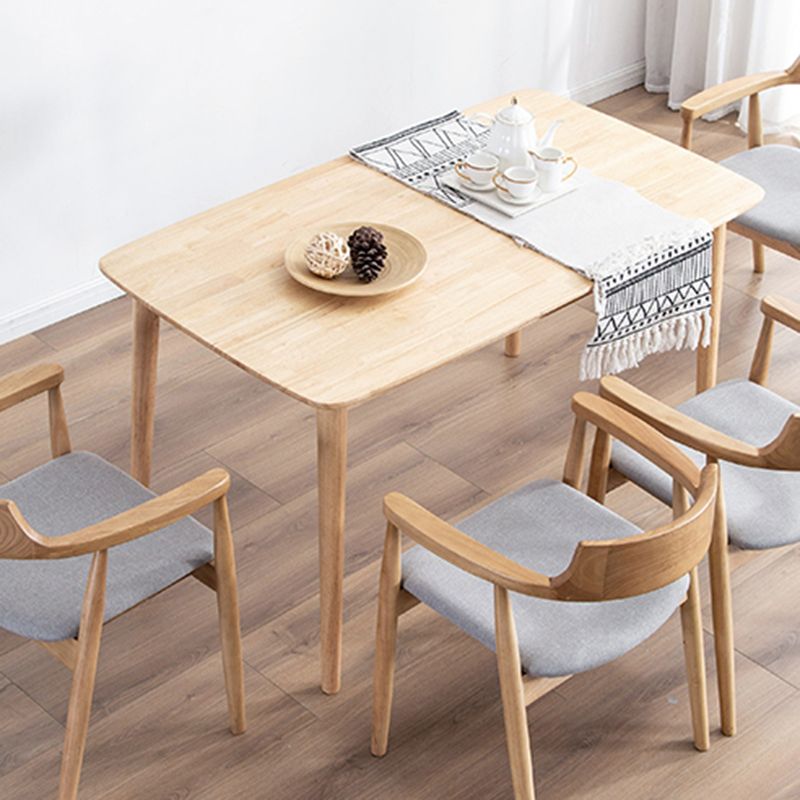 Chaise d'intérieur de style contemporain en bois massif, chaises latérales de salle à manger à dossier ouvert
