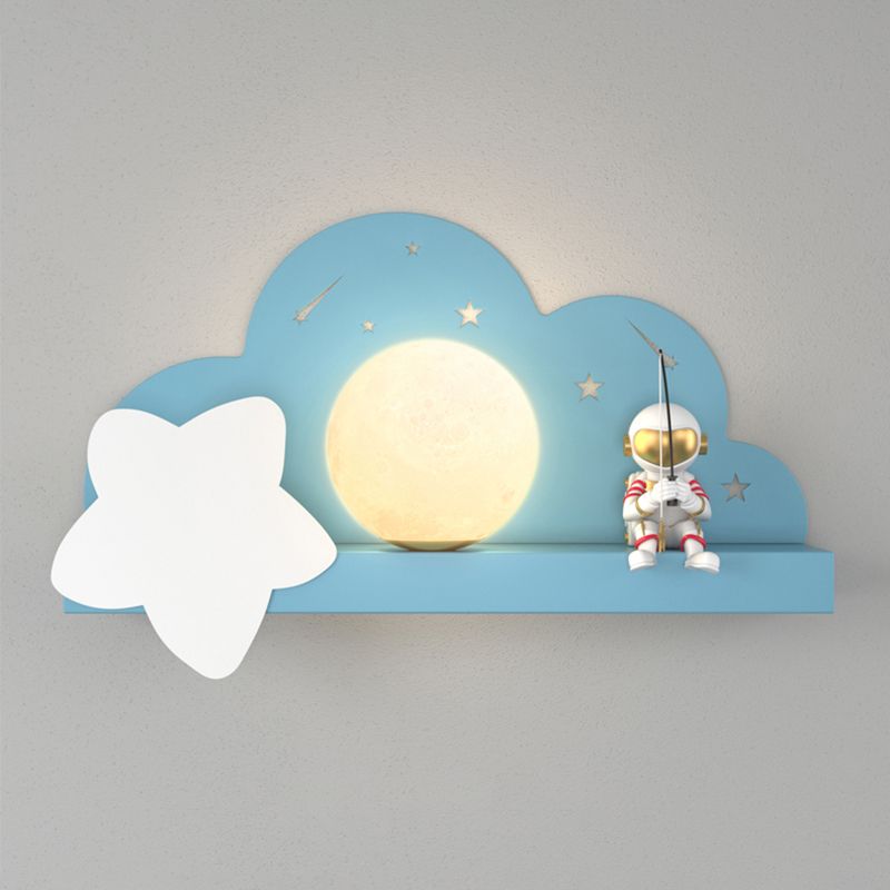 Modern Style Spherical Shape Wall Sconce Metal 1 Light Wall Lighting for Bedroom