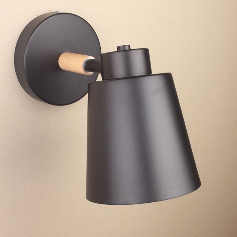 White/Black Single Contemporary Wall Mounted Sconce Metal Wall Light