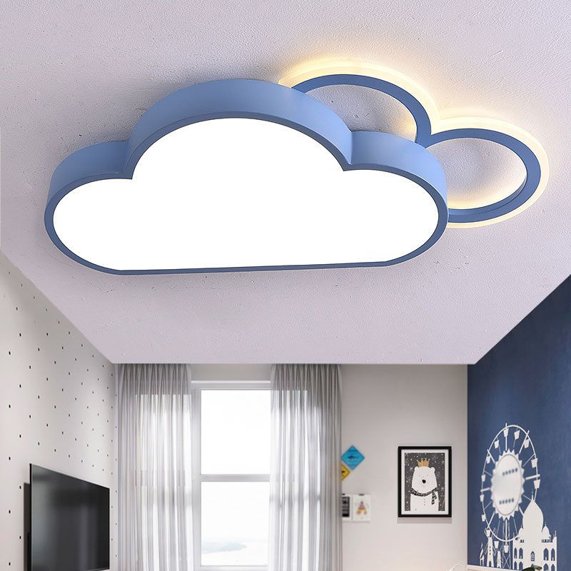 LED Flush Mount Ceiling Light Cartoon Acrylic Ceiling Mount Chandelier for Bedroom