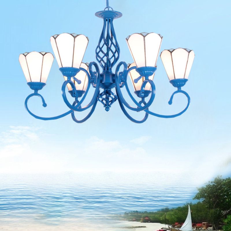 Arte artesanal multicolor lámparas de lámparas de lámpara de lámpara de desplazamiento candelabro mediterráneo