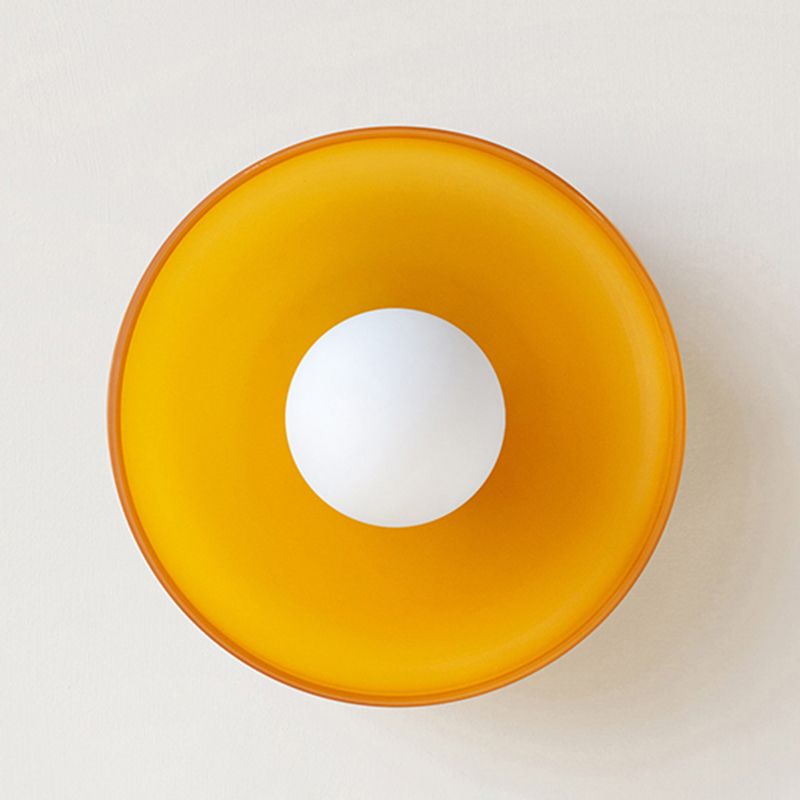 Contemporary Flush Mount Light Colorful Glass Flush Mount Ceiling Light Fixture