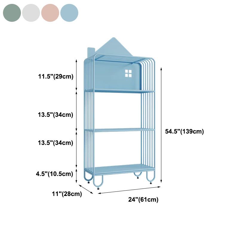 Modern Style Bookcase Metal Open Back Bookshelf for Home Office