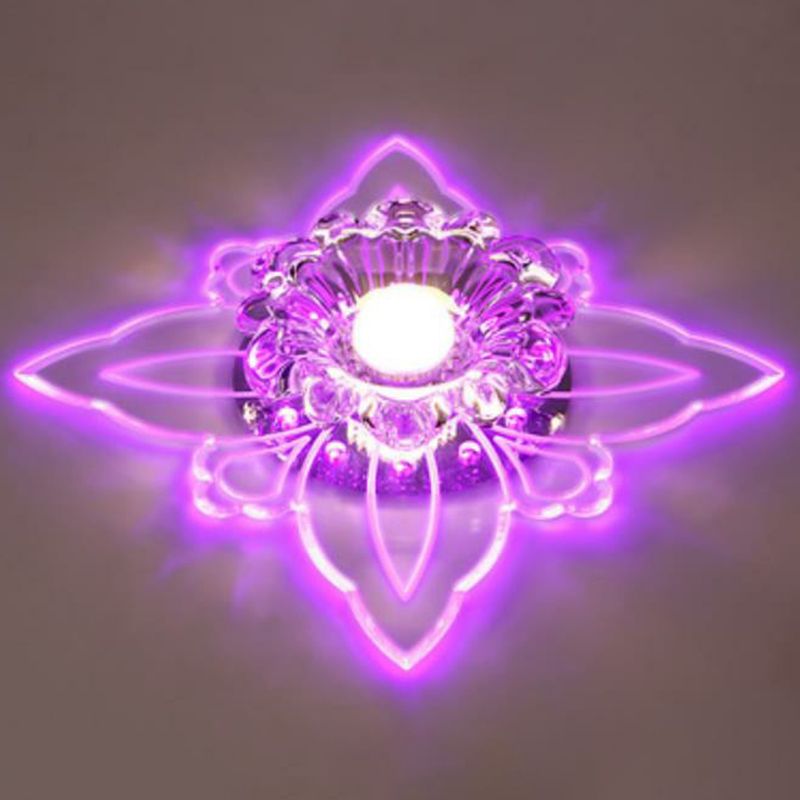 Blossom LED Flush Mount Light Simplicité Crystal Corridor Flush Mount Ceiling Light in Clear