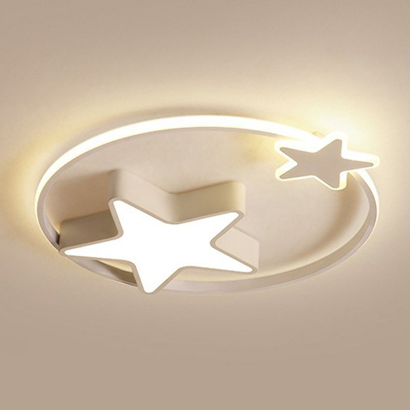 Nordic ster- en ringvormige inbouwverlichting metalen kinderkamer LED-inbouwarmatuur