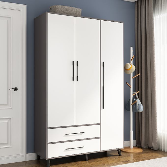 Hinged Engineered Wood Wardrobe Closet Modern Wardrobe Cabinet