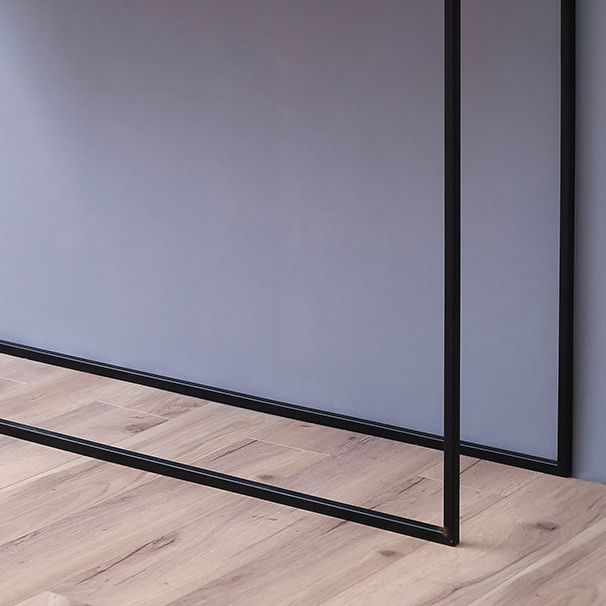 Contemporary Hall Metal Console Accent Table with Sled-base in Black