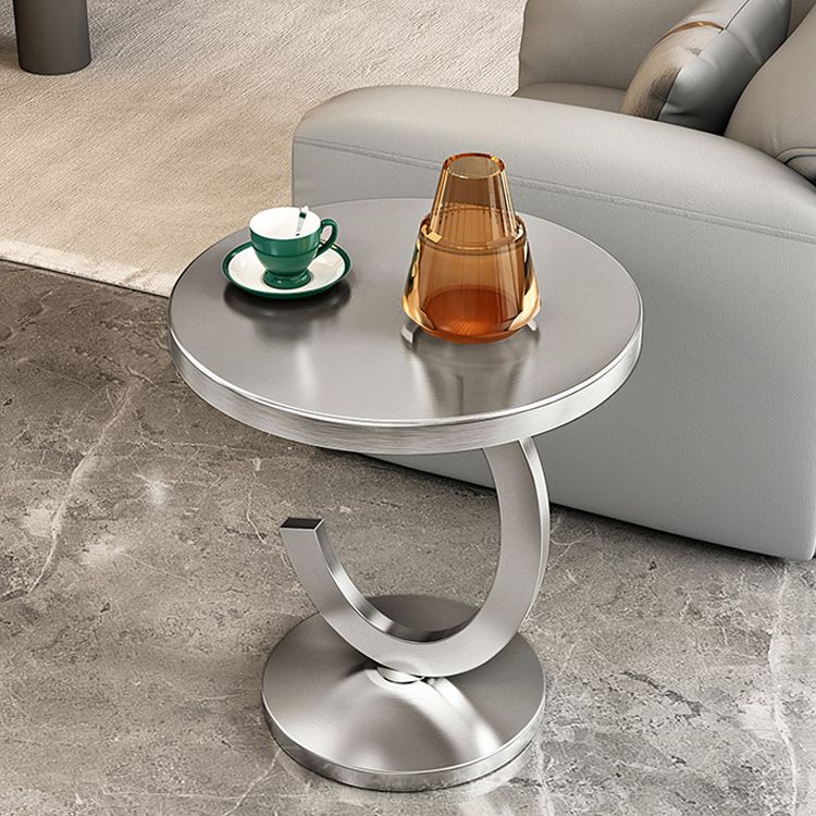 Mid-Century Round Metal Side End Table C Side Table for Living Room