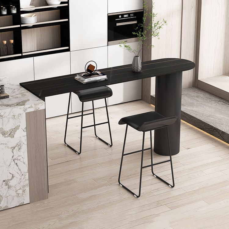 Modern Style Bar-stool Solid Wave Seat Counter Bar Stool with Metal Legs