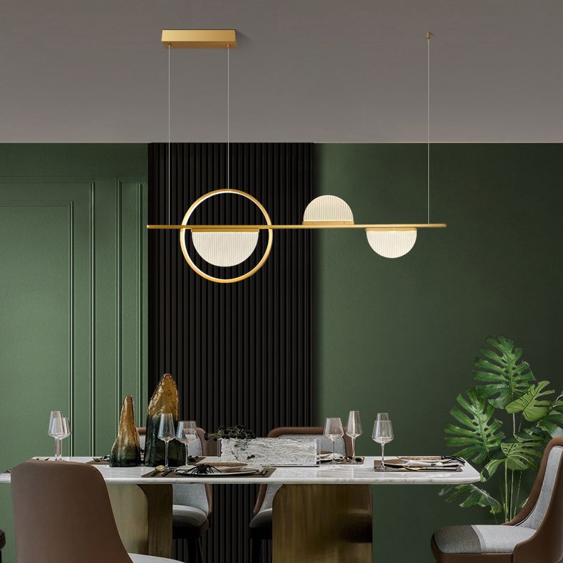 Semicerchio grande cucina a ciondolo luci a ciondolo acrilico moderno luce isola per ristorante