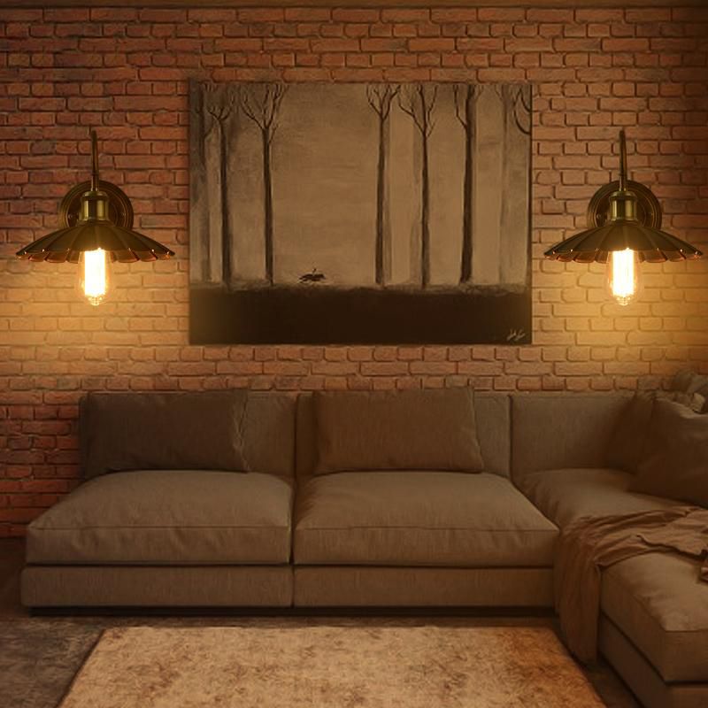 Metal Chastoped Edge Light Light Style 1 Bulbo Copper Copper Lighting Lights con brazo de cuello de cisne