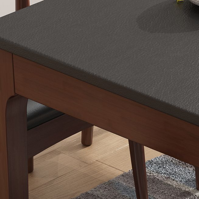 Contemporary Kitchen Dinner Table Rectangle Stone 4 Legs Dining Table