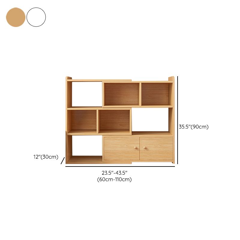 Engineered Wood Standard Bookshelf Contemporary Closed Back with Shelves