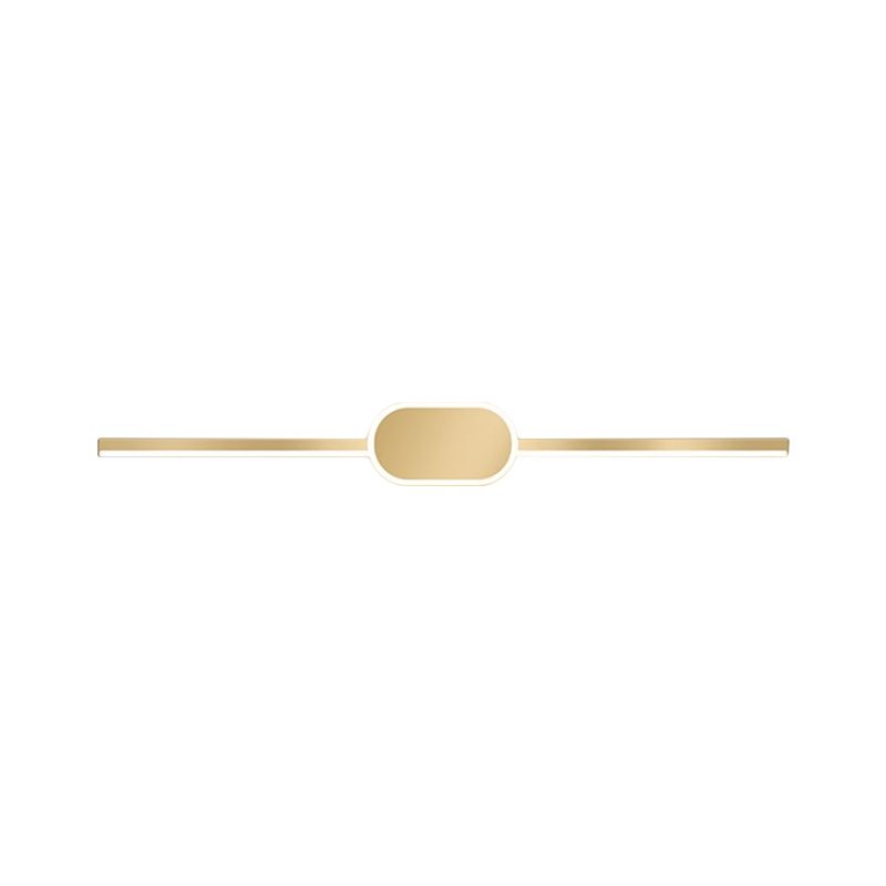 16"/23.5"/31.5" W Linear Vanity Sconce Simple Style Metallic LED Gold Wall Mounted Lighting Fixture