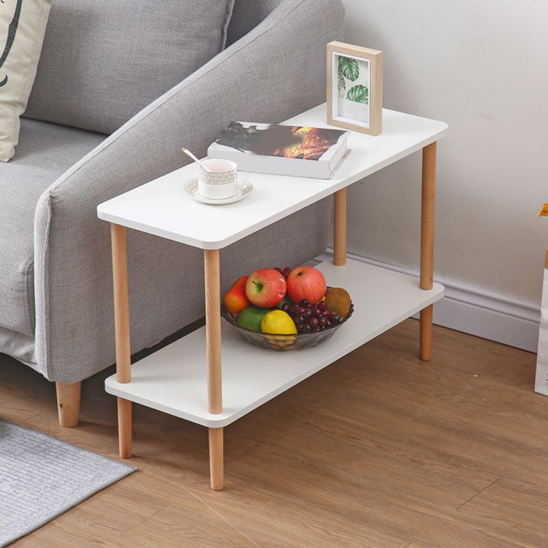 20.87" Tall Contemporary Style Side End Table Wooden 4 Legs Sofa Side Accent Table