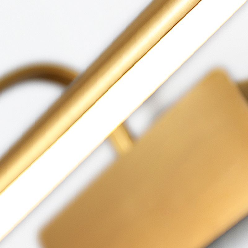 Mount mural linéaire moderne Induction Metal 1-Light Wall Lampe pour salle de bain